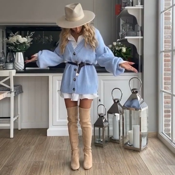 ZARA cardigan w / puffy sleeves - Picture 2 of 6